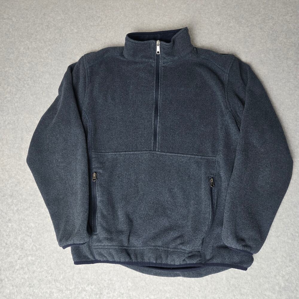 Duluth Trading Co Men's Navy Blue Quarter Zip Fleece Jacket Pullover - Size M